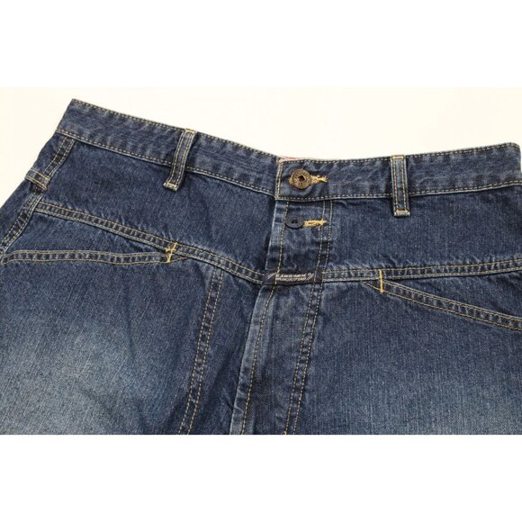 Vintage 90s Marithe Francois Girbaud Mens 32 Spell Out Baggy Denim Jean Shorts - Picture 5 of 12